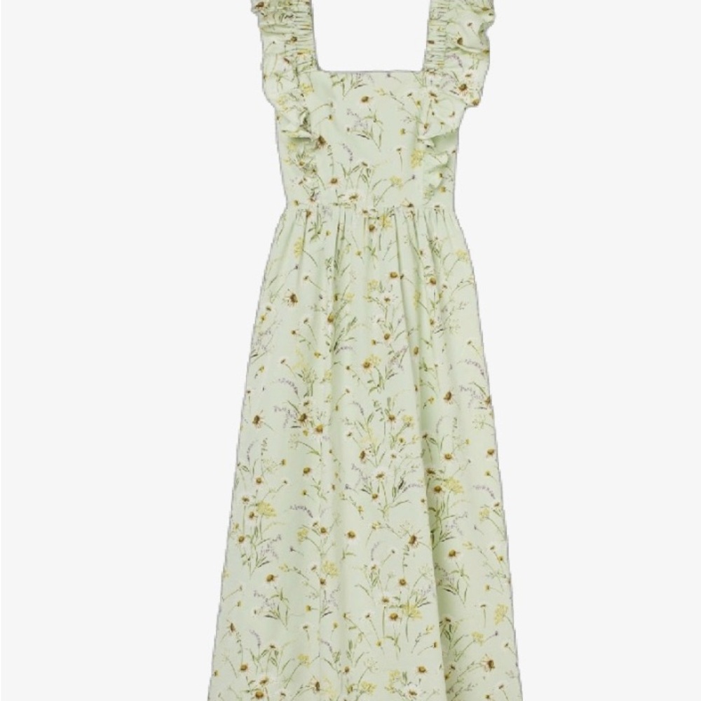 H&M Floral Maxi Dress - Light Green